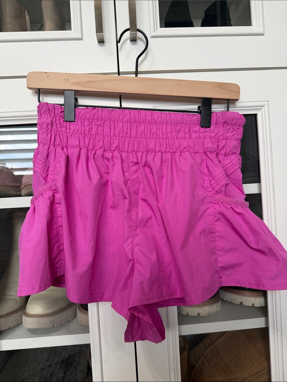 FP Movement by Free People Hot Pink Athletic Shorts with Elastic Waist